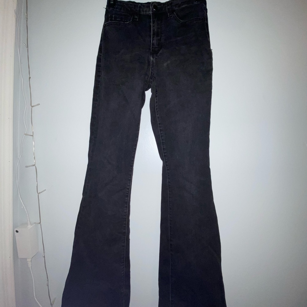 black bellbottoms